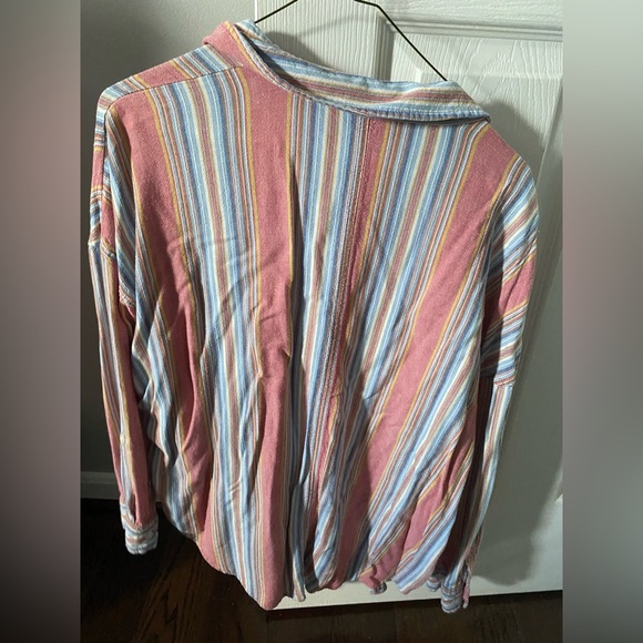 American Eagle colorful striped button down shirt long sleeve - Picture 2 of 2